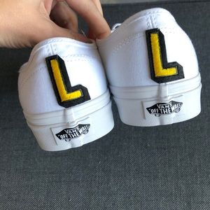 Custom Monogram “L” Lace Up Vans